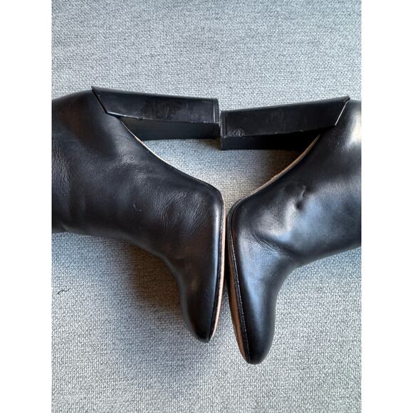 Paul Andrew Leather Ankle Heel Boot Black Slip-on Sz 38 US 8 - Picture 6 of 14